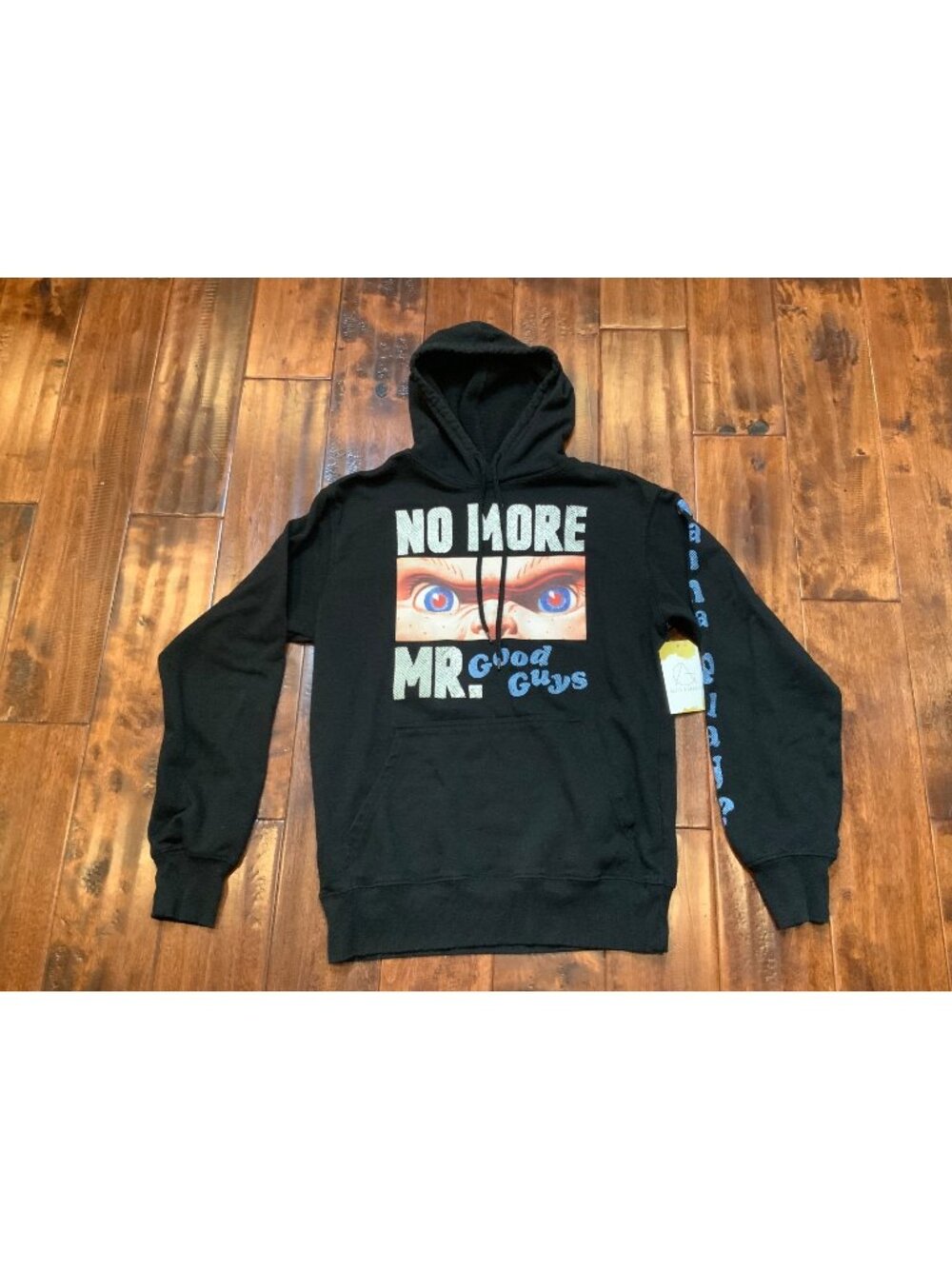 Chucky Men's Black Child's Play Chucky No More Mr. Good Guys Hooded Sweat Size S